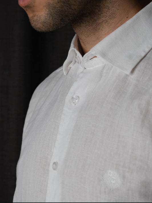 Erkek Beyaz Dikişli Gömlek