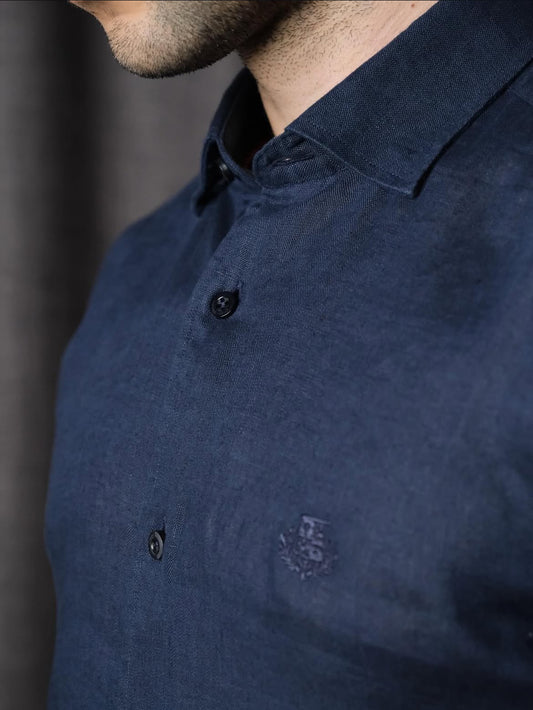 Erkek Lacivert Dikişli Gömlek