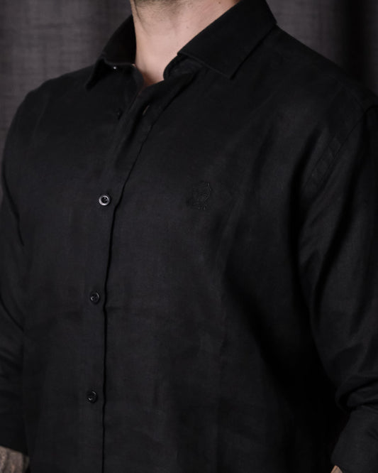 Erkek Siyah Dikişli Gömlek